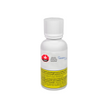 White bottle with a label on a white background